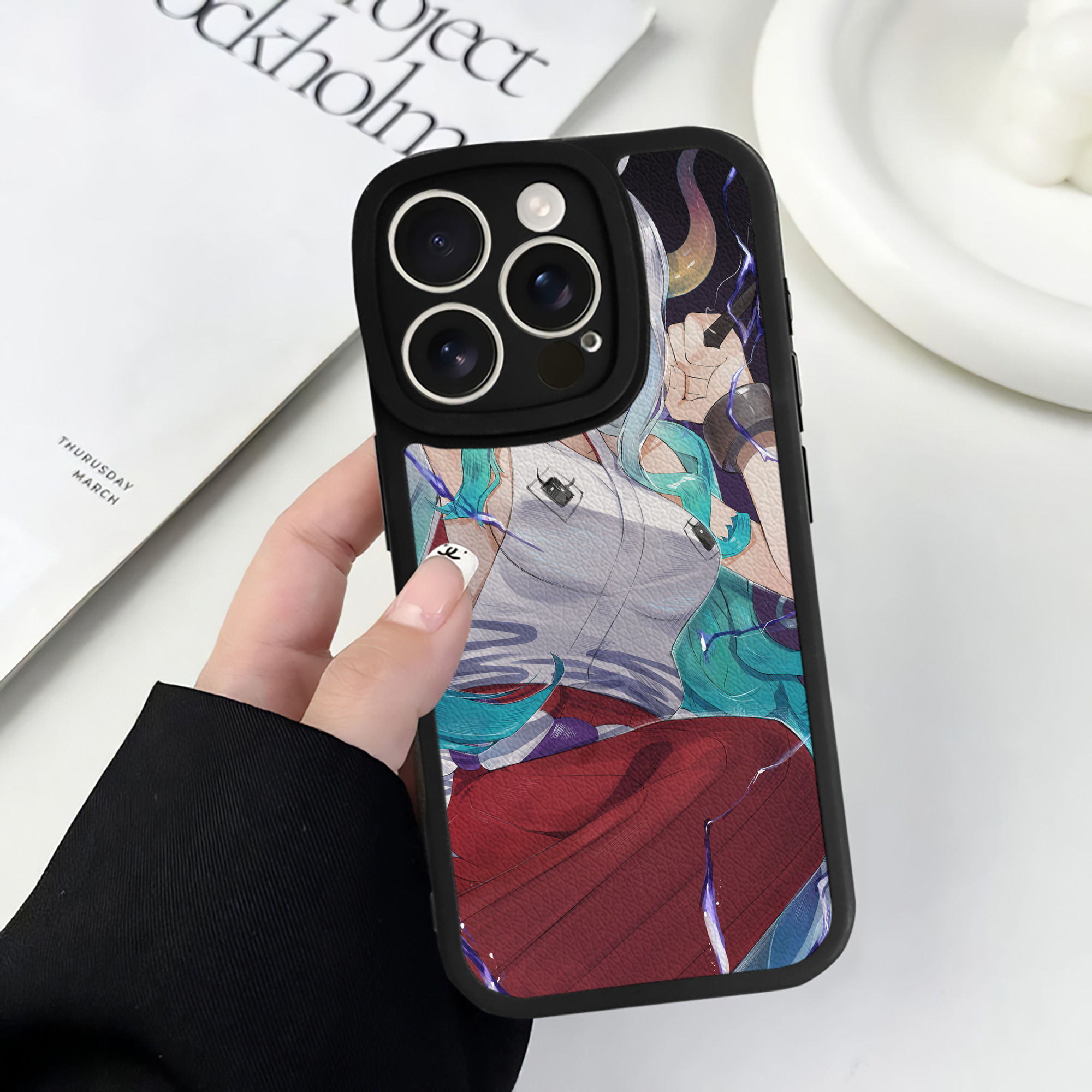 （画像用） ワンピース ONE PIECE 【iPhone 16シリーズ対応】シリコンスマホケース（レザー調） 材質：シリコン